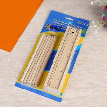 Colorful Wooden Pencil Set with Pencil box, Ruler, Sharpener For for Kids, Artist, Architect (12 Pcs Set) the24kgal