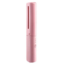 Rechargeable Mini Hair Straightener, Travel Portable USB Charging Cordless Hair Straightener Bursh, Three Temperature Adjustments Flat Iron Comb (1 Pc) the24kgal