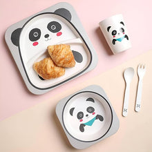 Eco-Friendly Panda-Themed Kids Dinnerware Set (5 Pc) the24kgal