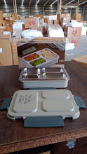3-Compartment Stainless Steel Lunch Box (1 Pc) the24kgal