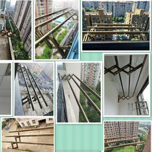 Clothes Rail Rack Clothes Drying Racks, Airer Clothes Drying Rack Wall Mounted Clotheshorse Clothes Airer Washing Cloth Line Extendable Fold Towel Rack Bar for Bathroom Indoor Outdoor the24kgal