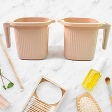 Plastic Square Bath Water Mug (4 Pc / 1000 ML / Mix Color) the24kgal