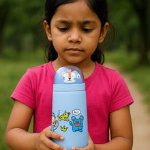 Double Wall Cartoon Glass Water Bottle 350Ml (1 Pc) the24kgal