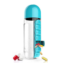 Multi-Use Pill & Water Bottle for Travel (600 Ml, Mix Color) the24kgal