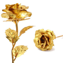 Luxury Decorative Gold Plated Artificial Golden Rose with Premium Box the24kgal