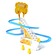 Duck Climb Stairs Toy Roller Coaster with Flashing Lights & Music (3 Ducks) the24kgal