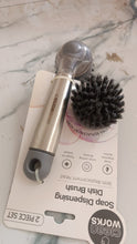 Cleaning Brushes Set, Scrub Brush Bathroom Brush, Long Handle Liquid Dispenser Pot Washing Brush the24kgal