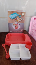 Kid's Car Shaped Plates Cup / Lunch Box Dinnerware Set (4 Pcs Set / 1000 ML Lunch Box) the24kgal