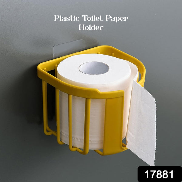 Toilet Paper Holder Bathroom, Tissue Roll Wall Mounted Plastic Bathroom Toilet Paper Roll Holder, Tissue Holder with Storage and Dispenser for Bathroom, Kitchen, Washroom | 14 x 13.5 x 11 Cm the24kgal