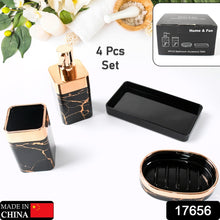 Bathroom Accessories Set, Bathroom Decor with 1 Soap Dispenser, 1 Tumbler, 1 Tray, 1 Soap Dish for Bathroom, Kitchen, Office, Gift for Women and Men (4 pcs set) the24kgal