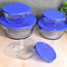 Modern Glass Bowl Set Mixing / Storage Bowls with Lids (5 Pcs Set) the24kgal