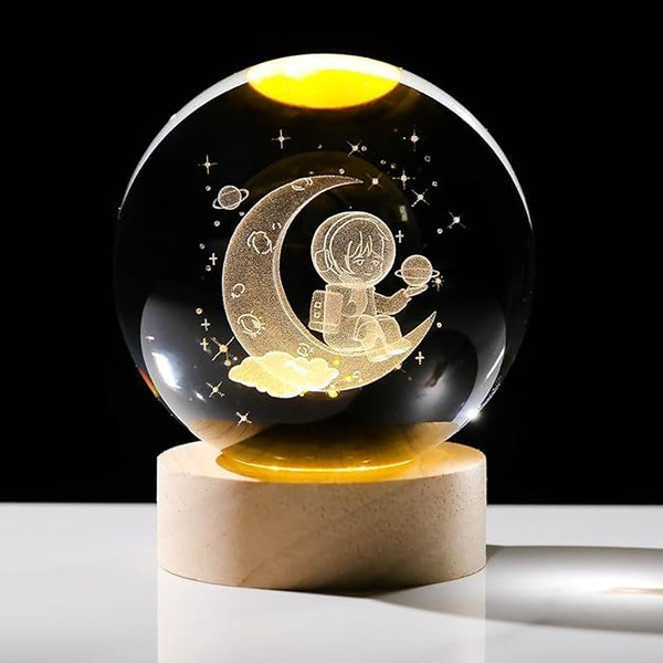 3D Crystal Ball lamps With Base (1 Pc / Mix Design) the24kgal