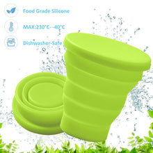 Round Silicone Foldable Glass / Cup, Foldable Travel Mug With Lid (1 Pc) the24kgal