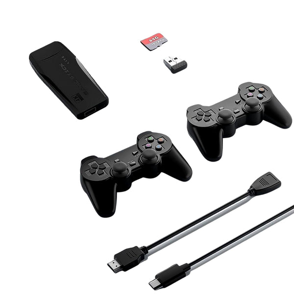 Wireless Controller Gamepad with 10,000+ Games, 4k Ultra HD Game Sticks Output, and 2.4GHz Wireless Controller Video Games with 64gb Memory Card (1 Set) the24kgal