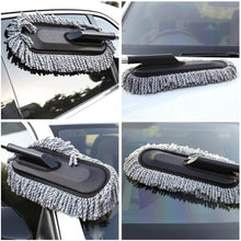 Car Duster, Long Retractable / Soft / Non-Slip / Handle Multipurpose Microfiber Wash Brush Vehicle Interior and Exterior Cleaning Kit with for Car, Boats or Home the24kgal