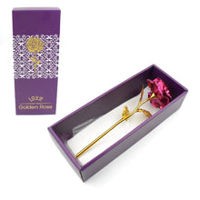Gold Rose Artificial Rose Flower With Gift Box, Plastic Flowers Best Gifts for Friend Girl Wife Women, Golden Rose Gift for Valentine's Day, Mother's Day, Anniversary, Birthday, Wedding, Gold (1 Pc) the24kgal