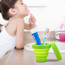 Round Silicone Foldable Glass / Cup, Foldable Travel Mug With Lid (1 Pc) the24kgal