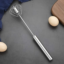 Big Stainless Steel Egg Whisk, Hand Push Rotary Whisk Blender (1 Pc / 35 Cm) the24kgal
