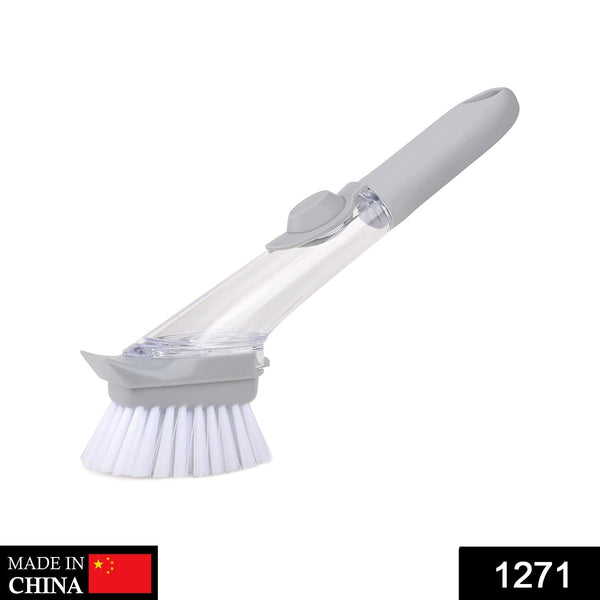 Home & Kitchen Cleaning Brushes, Scrubber, Soap Dispenser Scrub Brush for Pans Pots and Bathtub Sink (2 In 1) the24kgal