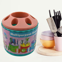 Plastic Round Multi-Purpose Toothpaste Stationary Pen Pencil Holder, Mini Desk Office Desktop Stationery Organizer Bathroom Shelves for Adults Multifunctional (1 Pc) the24kgal