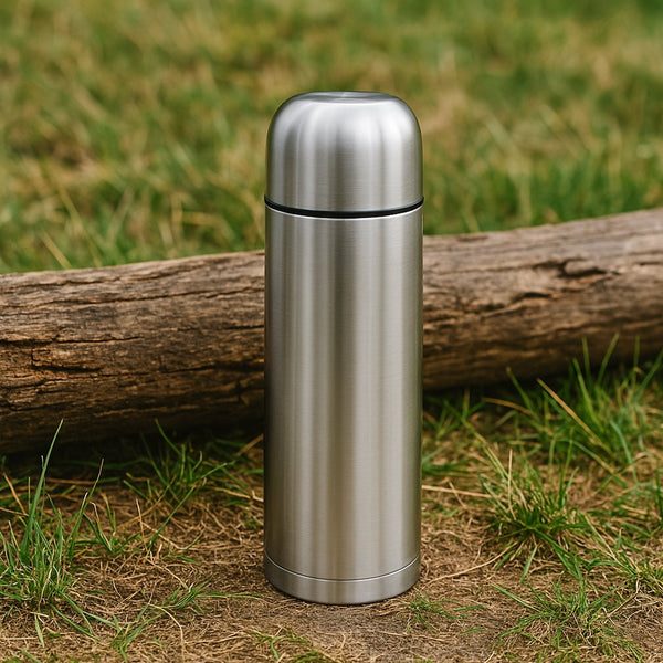 Vacuum Flask Without Cover, 18/8 Stainless Steel | Hot and Cold Water Bottle with Push-Down Lid | Double Walled Stainless Steel Bottle for Travel, Home, Office, School, Picnic (750 ML / Without Cover) the24kgal