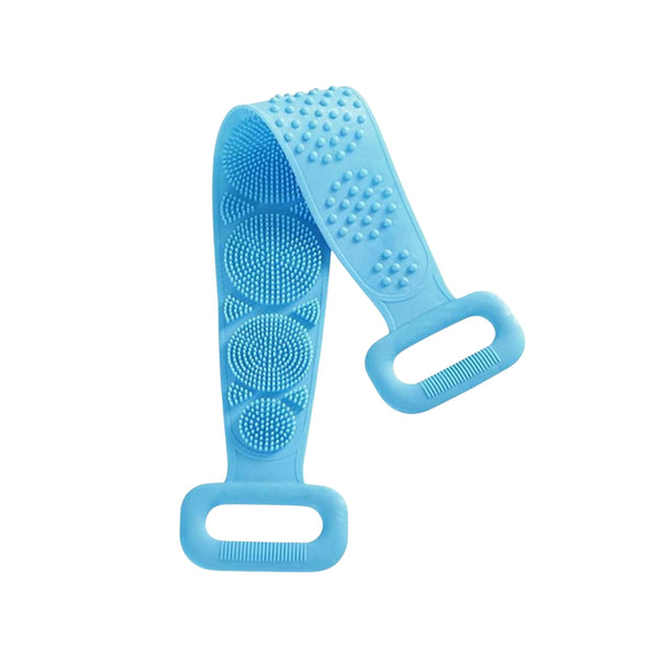 Silicone Body Back Scrubber Double Side Bathing Brush for Skin Deep Cleaning Massage, Dead Skin Removal (77 Gm | Small Size / 1pc) the24kgal