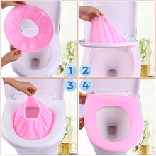 Bathroom Soft Thicker Warmer Stretchable Washable Cloth Toilet Seat Cover (1pc) the24kgal