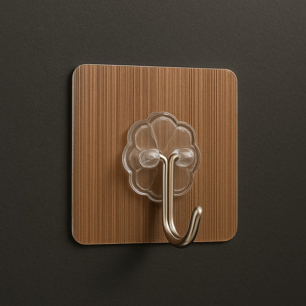 Adhesive Heavy-Duty Hooks for Kitchen and Bathroom (1 Pc / 6×6 Cm) the24kgal