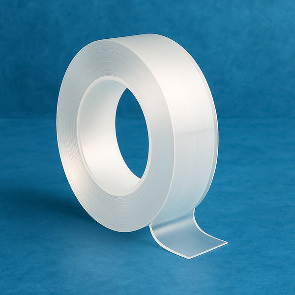 Sticky Double Sided Tape Washable Adhesive Tape Reusable (12×3 Cm / 1 Pc) the24kgal