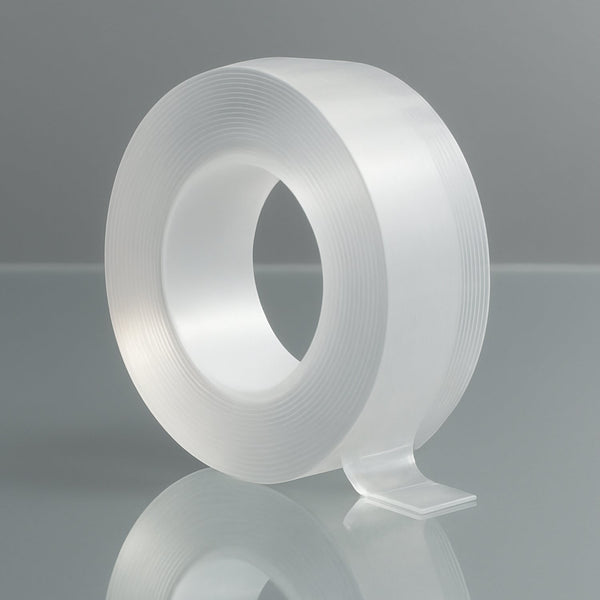 Sticky Double Sided Tape Washable Adhesive Tape Reusable (Thick / 6.5×3 Cm / 1 Pc) the24kgal