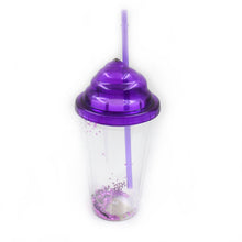 High Quality Plastic Creative Cold Drink Cup / Tumble, Reusable Tea Coffee Tumbler with Lid and Straw, Double Wall Plastic Drinking Sport Bottle, Travel Tumbler (1 Pc / Mix Color) the24kgal