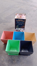 Trendy Square Plastic Flower Pots Set of 5 the24kgal