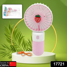 Portable Small Electric Fan Handheld, Rechargeable Mini Student Handheld Dormitory Class Personal Fan the24kgal
