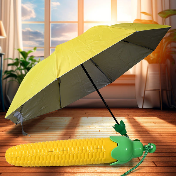 Vegetable shaped Folding Umbrella, Plastic Case Creative Fashion Folding Mini Sun Shade Rain Umbrella, Unique Umbrella, Sun & UV Protection, Cute Design (1 Pc) the24kgal