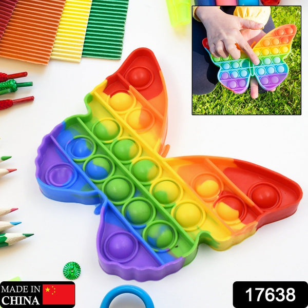 Fidget Toy Push  Bubble Fidget Sensory Toy for Kids and Adults Fidget per Stress Reliever Sensory Fidget pers (Butterfly & Car Shape / 1 Pc) the24kgal