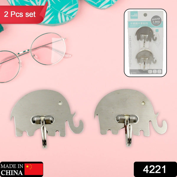 Strong Self-Adhesive Hooks (2 Pc): Heavy Duty, Waterproof, All-Purpose the24kgal