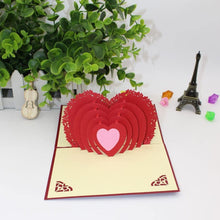 3D -Up Greeting Card (1 Pc): Birthday, Love, Christmas the24kgal