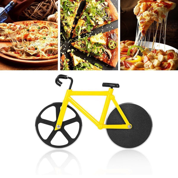 Bicycle Pizza Cutter (1 Pc): Stainless Steel, Unbreakable Handle the24kgal