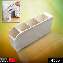 Plastic 4 Compartment Office Desktop Storage Box, Pen Pencil Stand/Holder Stationary Organizer, Plastic Desktop Stationary Organizer For School the24kgal