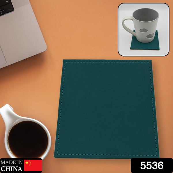 Square Leather Tea Coaster – Durable Dining Table Accessory (1 Pc) the24kgal