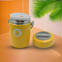 HEAVY LEAK-PROOF STAINLESS STEEL LUNCH BOX/ TIFFIN BOX, 2 COMPARTMENT, FOOD BOX FOR THERMAL CONTAINER FOR FOOD STAINLESS STEEL FOR STUDENT FOR WORK FOR TRAVEL (2 LTR.) the24kgal