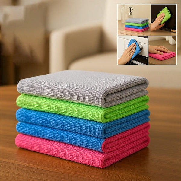 Multipurpose Microfiber Cleaning Cloth (30x30cm & 5 Pc) the24kgal
