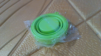 Round Silicone Foldable Glass / Cup, Foldable Travel Mug With Lid (1 Pc) the24kgal