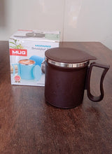 Coffee Mug with Lid and Handle-Plastic Covered Stainless Steel Mug (Random Color, Approx 200 ML) the24kgal