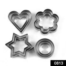 Cookie Cutter Stainless Steel Cookie Cutter with Shape Heart Round Star and Flower (12 Pieces) the24kgal