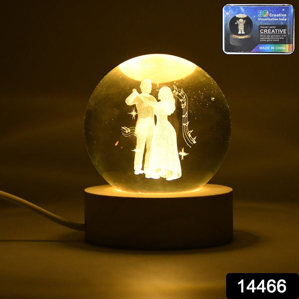 3D Crystal Ball lamps With Base (1 Pc) the24kgal