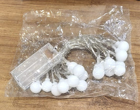 Battery Operated Warm White Globe Ball String Light the24kgal