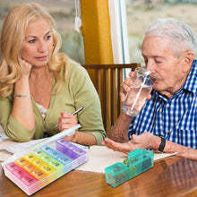 Pill Box 7 Day Weekly Medicine Organizer Daily Planner Portable Travel Container Holder for Vitamin and Supplement Moisture-Proof Compartments Case for Pocket Purse Easy to Use BPA Free (21 Grid) the24kgal