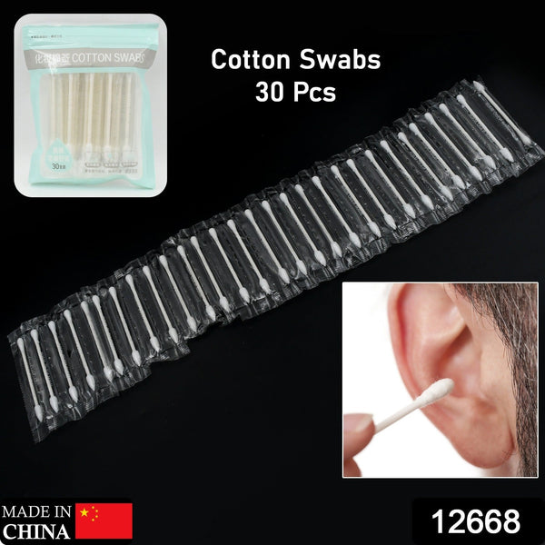 Double Head Cotton Ear & Nose Cleaning Health Care Tools Disposable Sticks Soft Beauty Makeup, Pet Care, Equipment (30 Pcs Set) the24kgal