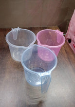 Plastic Round Transparent Bath Water Mug (1 Pc / 1200 ML / Mix Color) the24kgal